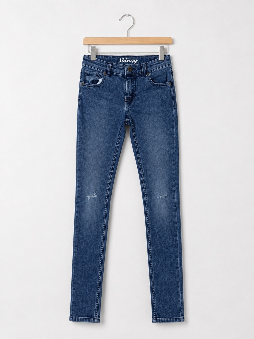 Crazy 8 Girls Skinny Jeans Dark Wash Distressed Adjustable Waist Size 8